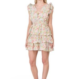 Love the label tiered ruffle floral dress Anthropologie